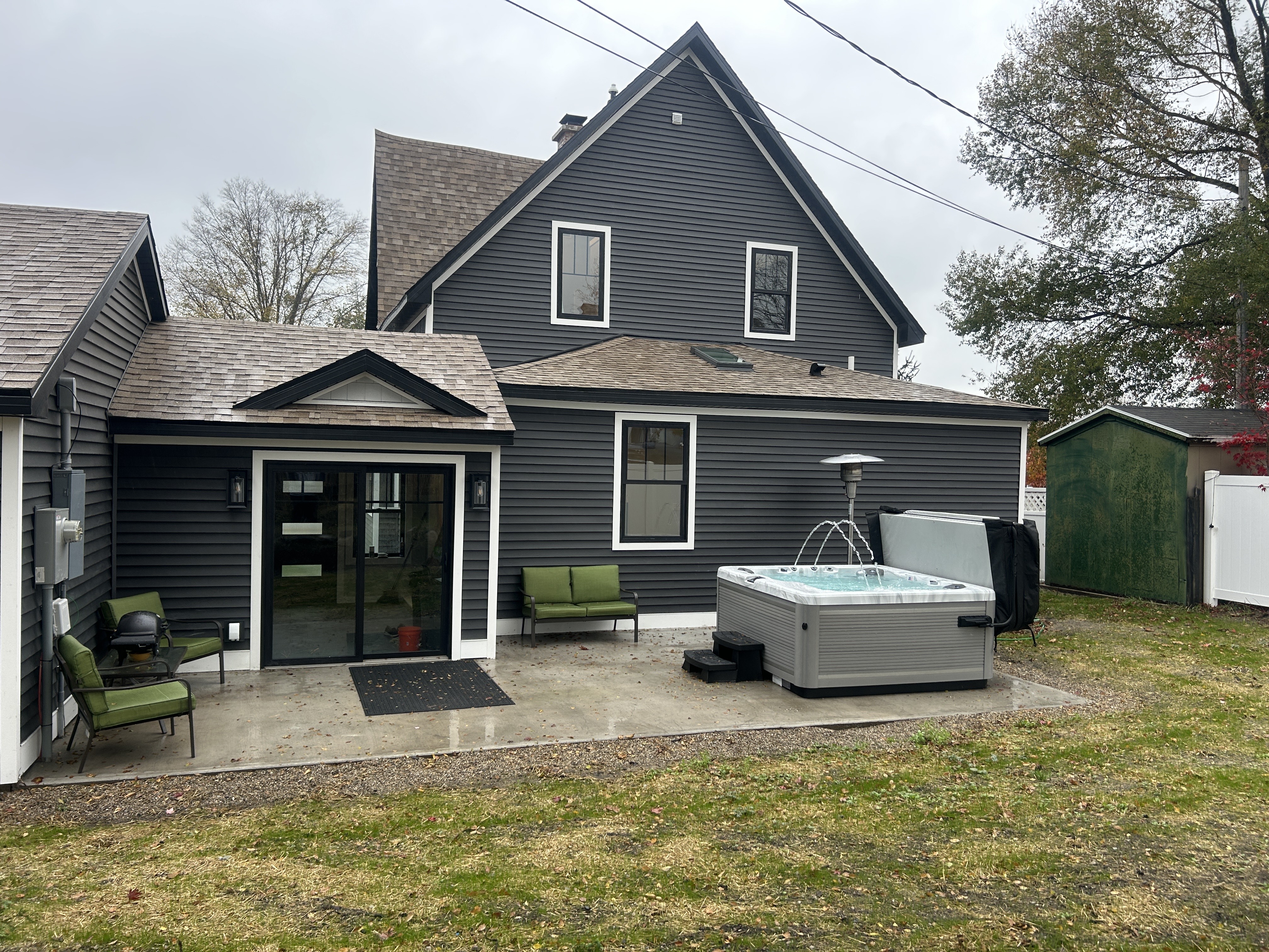 Hot Tub in Rear of House
